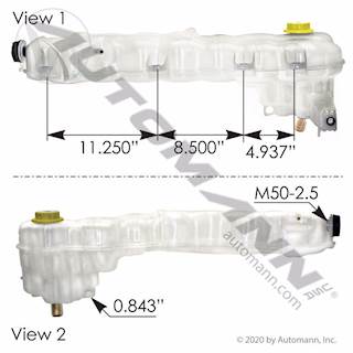 New Aftermarket Freightliner Cascadia Coolant Reservoir
