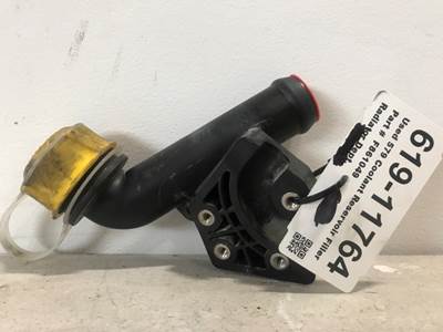 Used Peterbilt 579 Coolant Reservoir Filler Neck with Thread On Cap Only (no reservoir)