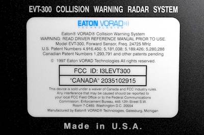 New Eaton Collision Warning System