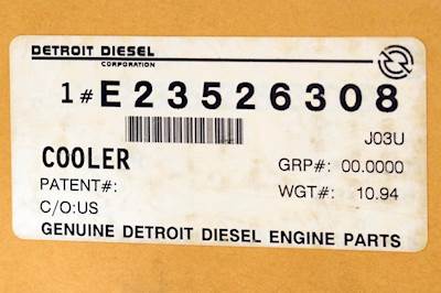 New Detroit Diesel EGR Cooler