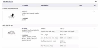New Aftermarket Cummins 855 In Frame Overhaul Kit Standard Bearings