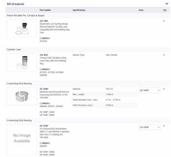 New Aftermarket Cummins ISX15 Out Of Frame Overhaul Kit