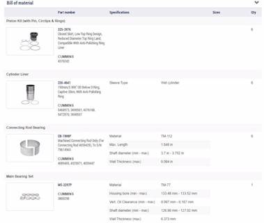 New Aftermarket Cummins ISX15 In Frame Overhaul Kit Standard Bearings