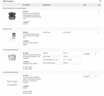 New Aftermarket Cummins ISX15 Out Of Frame Overhaul Kit