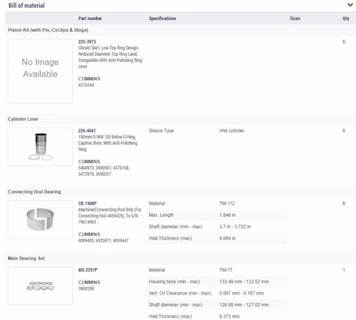 New Aftermarket Cummins ISX15 In Frame Overhaul Kit Standard Bearings