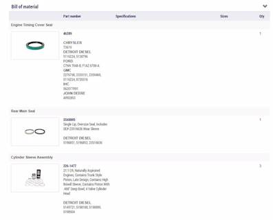 New Aftermarket 3-53N Detroit Diesel Out Of Frame Overhaul Kit Standard Bearings