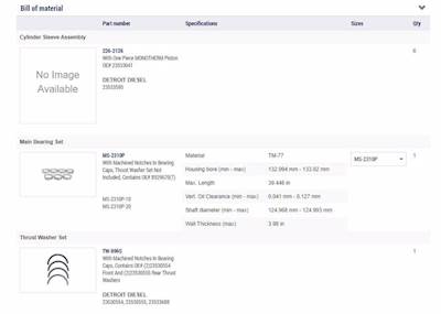 New Aftermarket Detroit Diesel Series 60 12.7L In Frame Overhaul Kit Standard Bearings