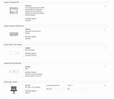 New Aftermarket Detroit Diesel Series 60 12.7L In Frame Overhaul Kit Standard Bearings