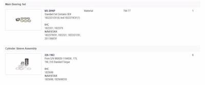 New Aftermarket International DT466E In Frame Overhaul Kit Standard Bearings