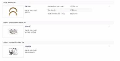 New Aftermarket A504BD JI Case Out Of Frame Overhaul Kit Standard Bearings