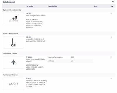 New Aftermarket OM460, MBE4000 Mercedes In Frame Overhaul Kit Standard Bearings