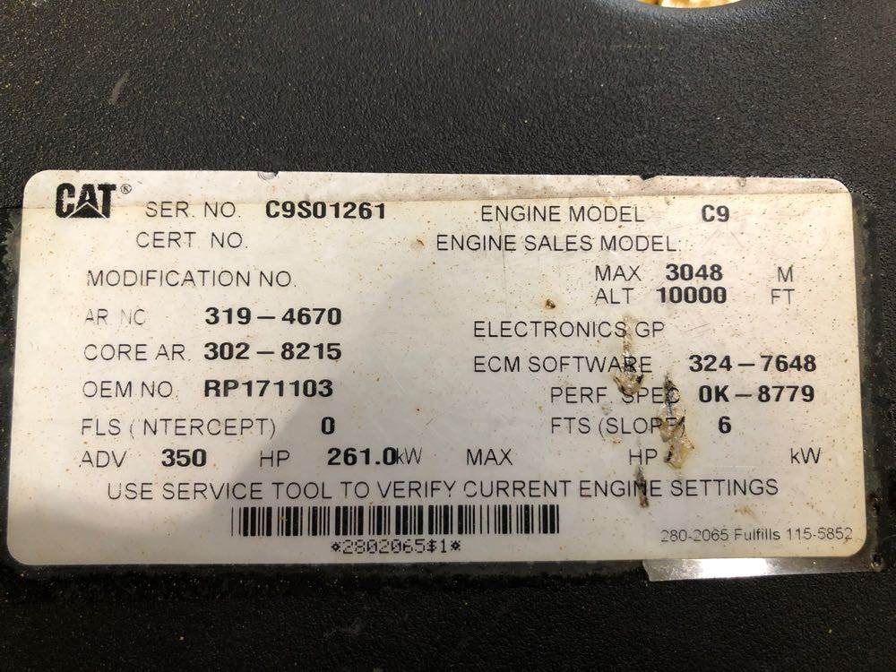 cat engine serial number stickers for sale