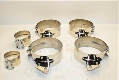 New Aftermarket Peterbilt Angled 8"-5"Clamp Kit