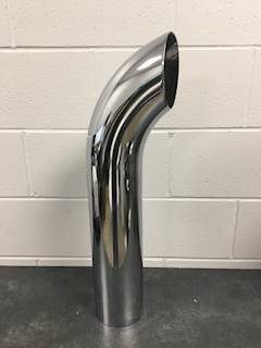 NTO Universal  5"x26" Curved Top Chrome Exhaust Stack