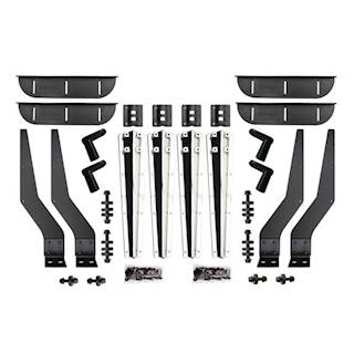 New Aftermarket Minimizer B600 Silver Mirror Plastic Bolt On Brackets