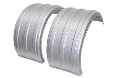 New Aftermarket Minimizer Diamond Plate Silver Poly Fender Single Axle Set