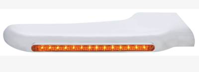 New Aftermarket Peterbilt 389 RH Fender Guard Cover w/LED Lights