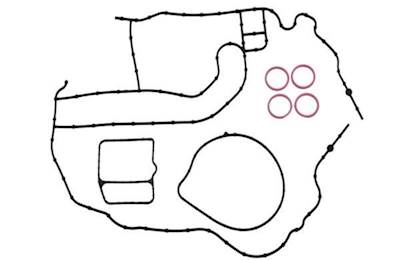 New Aftermarket International DT466E Front Cover Rear Half Gasket Set
