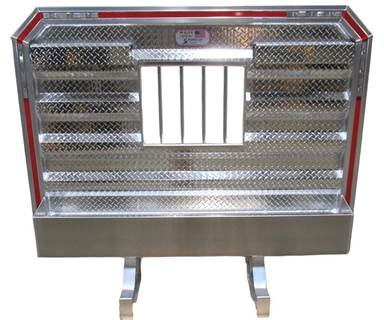 New Aftermarket Sturdy-Lite 68"x 80" Diamond Plate Headache Rack w/Bar Window