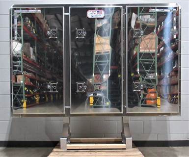 New Aftermarket Sturdy-Lite 68"x80" Smooth Plate 3-Door Vault Rack