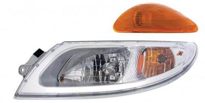 New Aftermarket International 4300 LH Headlight w/Marker Light Pigtail