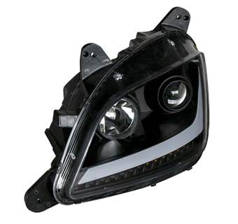 New Aftermarket Peterbilt 579 LH Black Projection Headlight