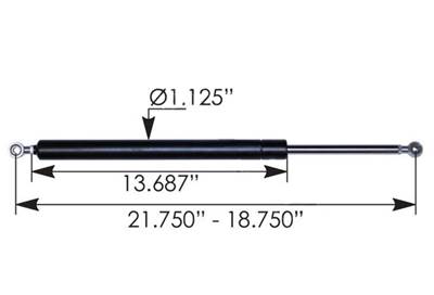 New Aftermarket Freightliner Business Class M2 106 Hood Shock