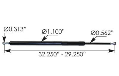 New Aftermarket Peterbilt 579 Hood Shock