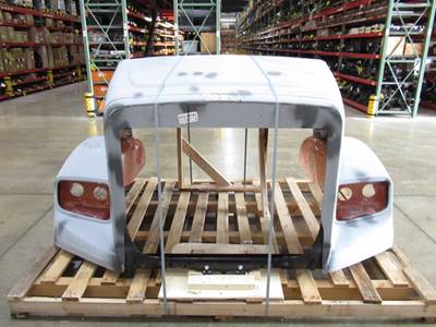 NTO Freightliner Coronado 122 Hood Shell SBA, Gray, Centerline 56", Part # A17-20636-006