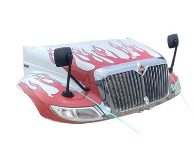 Used 2014 International 4300 Hood, White, 42.00" Centerline, Part # 3822156C94