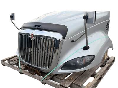 Used 2016 International ProStar Hood, Silver, 50" Centerline, Part # 3858844C92