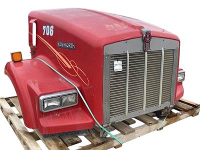 Used 2005 Kenworth T800 Hood, Red, 64.00" Centerline, Part # K14610742900010