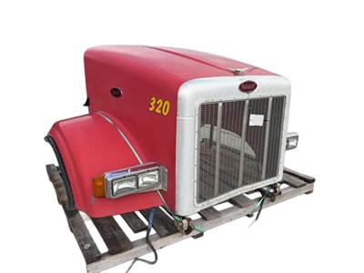 Used 2005 Peterbilt 357 Hood, Red, 60" Centerline, Part # 1304849001