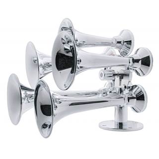 New Aftermarket Universal  5 Trumpet Chrome Train Horn
