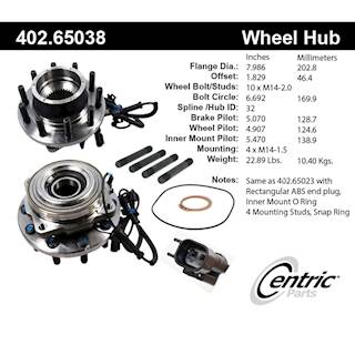 New Centric Axle Bearing and Hub Assembly