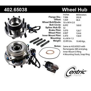 New Centric Axle Bearing and Hub Assembly