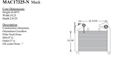NTO MR Series Mack Charge Air Cooler by Duralite