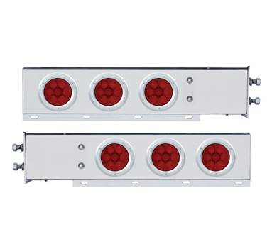 New Aftermarket Universal AccurideMud Flap Hanger Set With 4" Round LED Lights