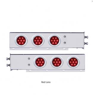 New Aftermarket Universal Mud Flap Hanger Set With 4" Round LED Lights