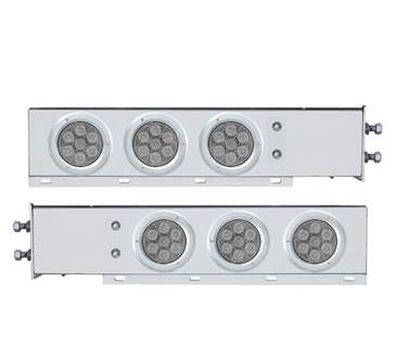 New Aftermarket Universal Mud Flap Hanger Set With 4" Round LED Lights