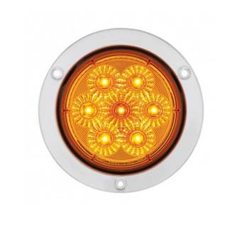New Aftermarket Universal 4" Turn Signal Light-Amber LED, Amber Lens