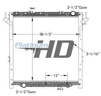 New Aftermarket Freightliner Cascadia Radiator w/Frame