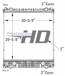 NTO Freightliner Business Class M2 106 Radiator w/ Charge Air Cooler (no oil cooler)