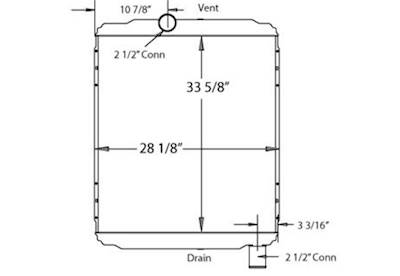 NTO Transtar 8600 International Radiator (no oil cooler)