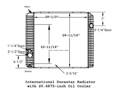 NTO Durastar International Radiator (no oil cooler)