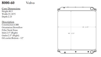 NTO Volvo VT Radiator w/ 11.5-inch Oil Cooler