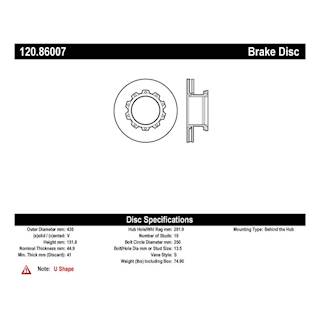 New Centric Heavy Duty Disc Brake Rotor