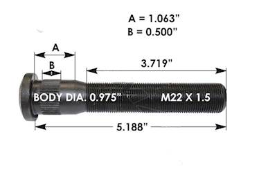 New Aftermarket Leland Headed Stud