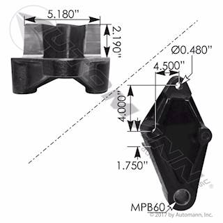 New Aftermarket Peterbilt Shackle Hanger LH
