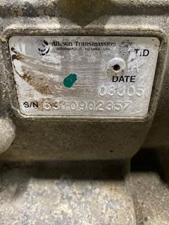 Used Allison 2500PTS Transmission - 122,363 Miles